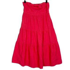 Nwot Universal Thread Strapless Tiered A-Line Cotton Dress L Bow Boho Indie